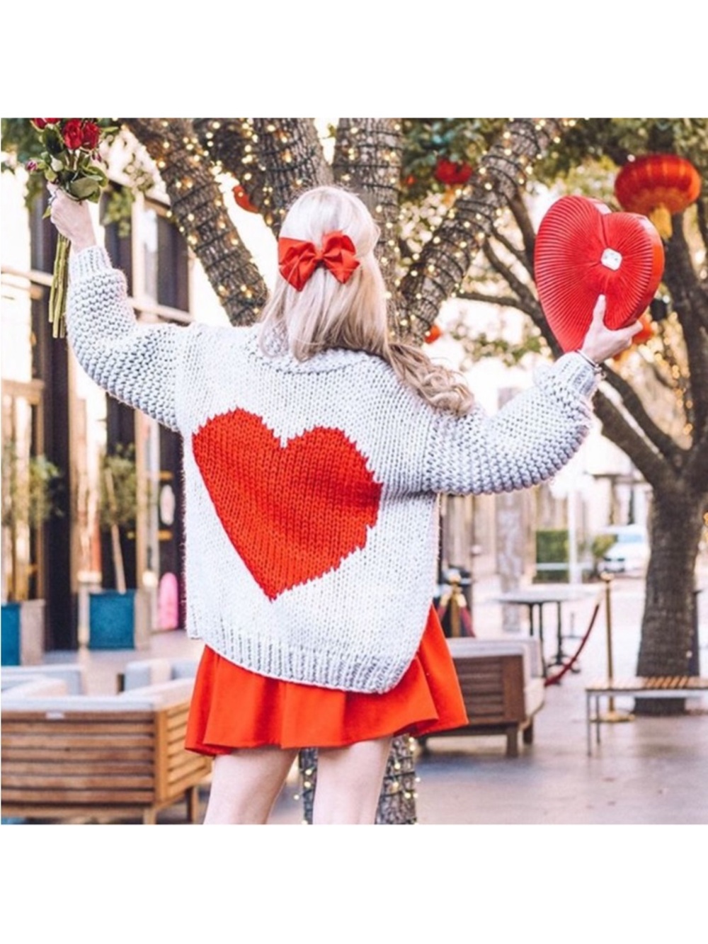 Chicwish‎ Chunky Heart Cardigan One Size